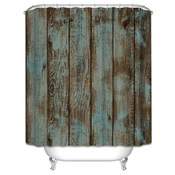 "Shower Like A Hillbilly" - Faux Wood Shower Curtain