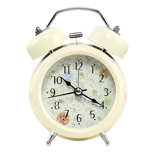 "I'm Not Getting Out" - Analog, Bedside, Twin Bell Alarm Clock (Quiet Non-ticking)