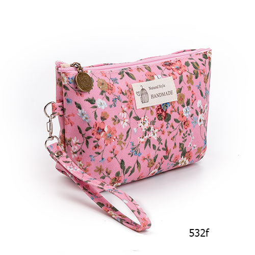 "Spring Over Autumn Any Day" - Floral Cosmetics Pouch