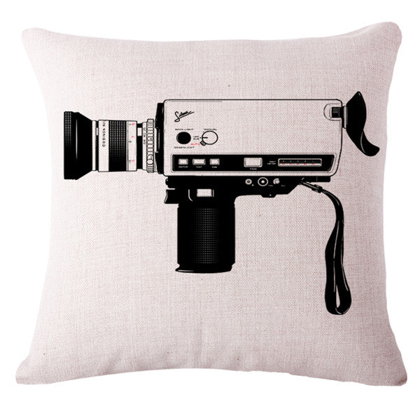 "Just Feel The Authenticity!" Super 8 Camera - Throw Pillow Cover