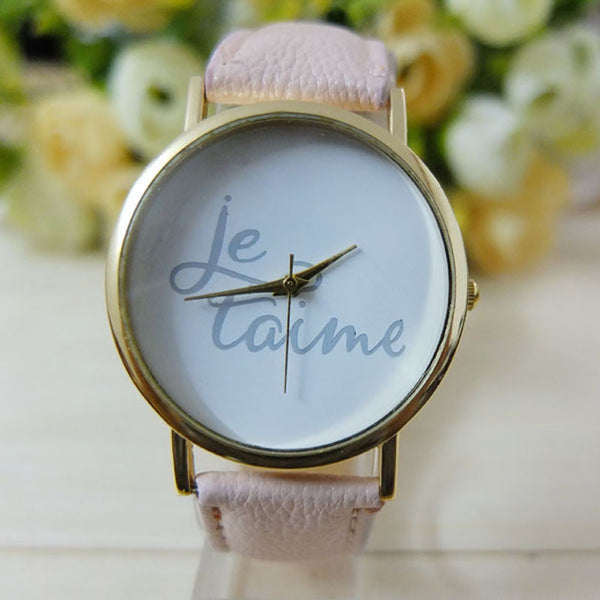 "I Think I Know French Now" - Je T'aime, Women's Wrist Watch