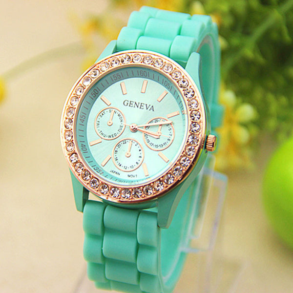 "Would You Judge Me If I Licked Your Watch?" - Mint Coloured, Silicone Watch