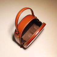 "Ditching Work To Shop" - European Leather Hand / Shoulder Bag (brown)