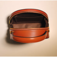 "Ditching Work To Shop" - European Leather Hand / Shoulder Bag (brown)