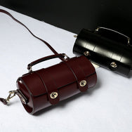 "Cylindrical Is Way Better Than Square" - Leather, Crossbody Shoulder Bag