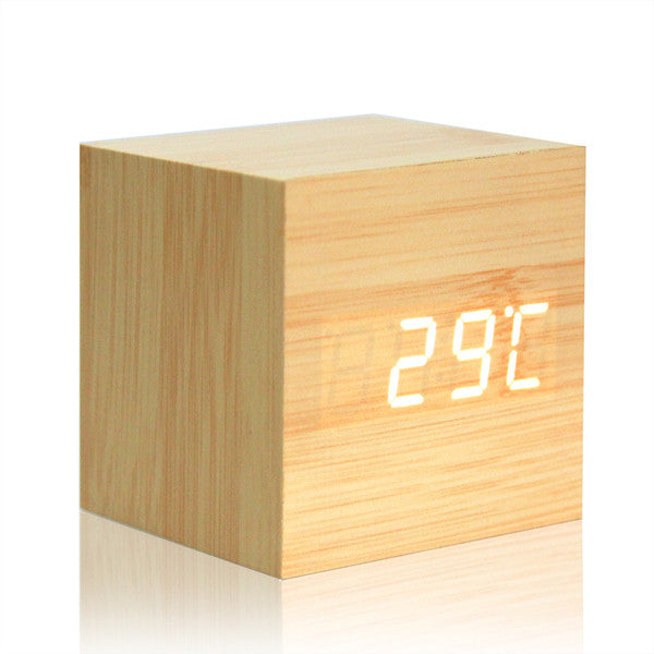 "Block Clock" - Wood Block Alarm Clock