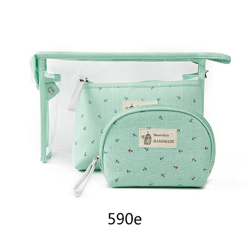 "Minted Or Something Like It" - Cosmetic and Toiletries Bag Set