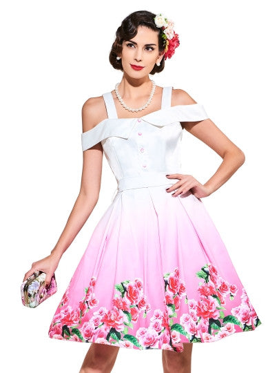 "Dipped In Springtime" - Retro Dress