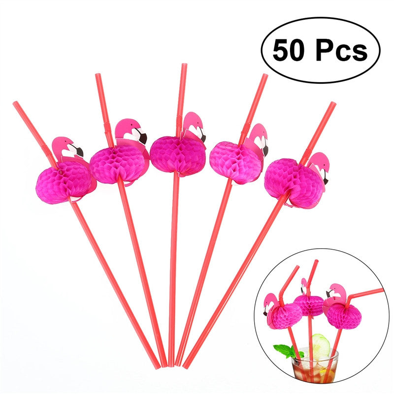 "Grandma's Front Lawn" - Flamingo Paper Straws