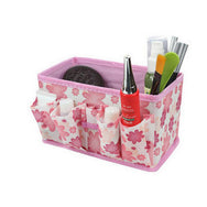 Makeup Cosmetic Storage Box Bag Bright Organiser Foldable Stationary Container