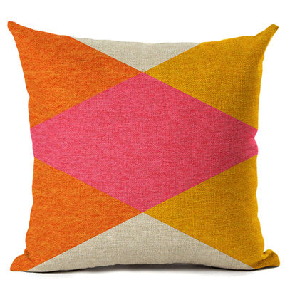 “Geometric, Retro PoMo” - Throw Pillow Case